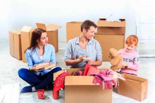 Unpacking boxes into a new home in Eelpieisland