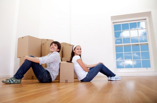Eco-friendly moving van supporting responsible recycling practices