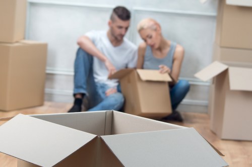 Removal van and furniture handling during a local move