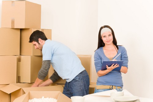 Prepared boxes and household items ready for a smooth local move